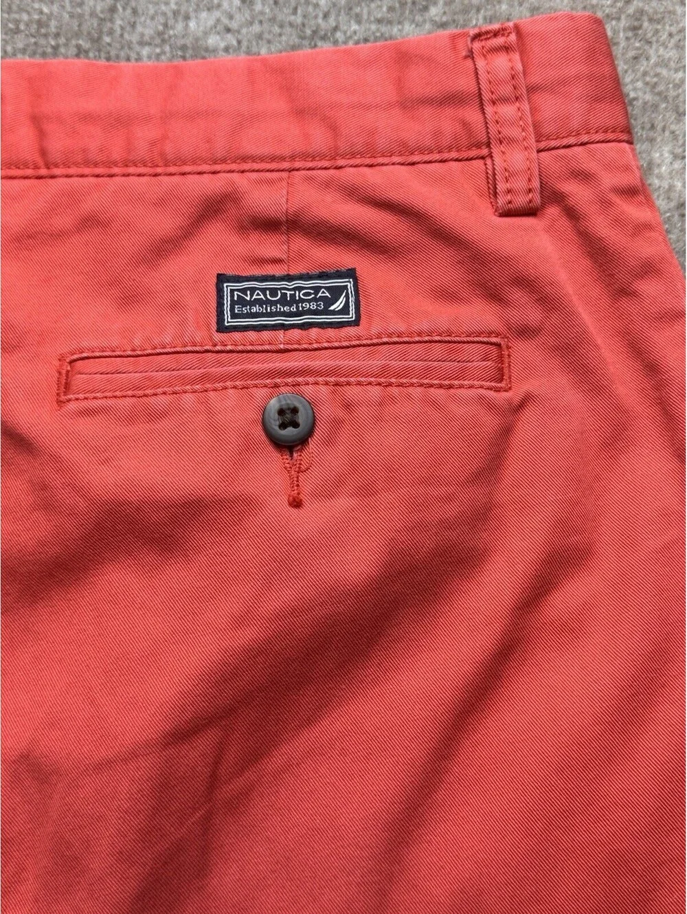 Nautica Men's Chino Pants 34x32 Salmon/Pink (981)